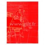 Femme assise - Fond rouge Gilt Personnages N°: PER06