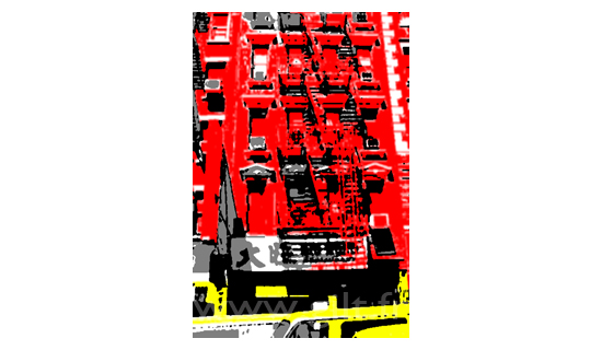 Immeubles en Briques rouges vif et ses "Fire Escapes" - New-York